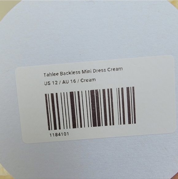 NWT Princess Polly Tahlee Cream Open-Back Dress Size 12 - Picture 10 of 10